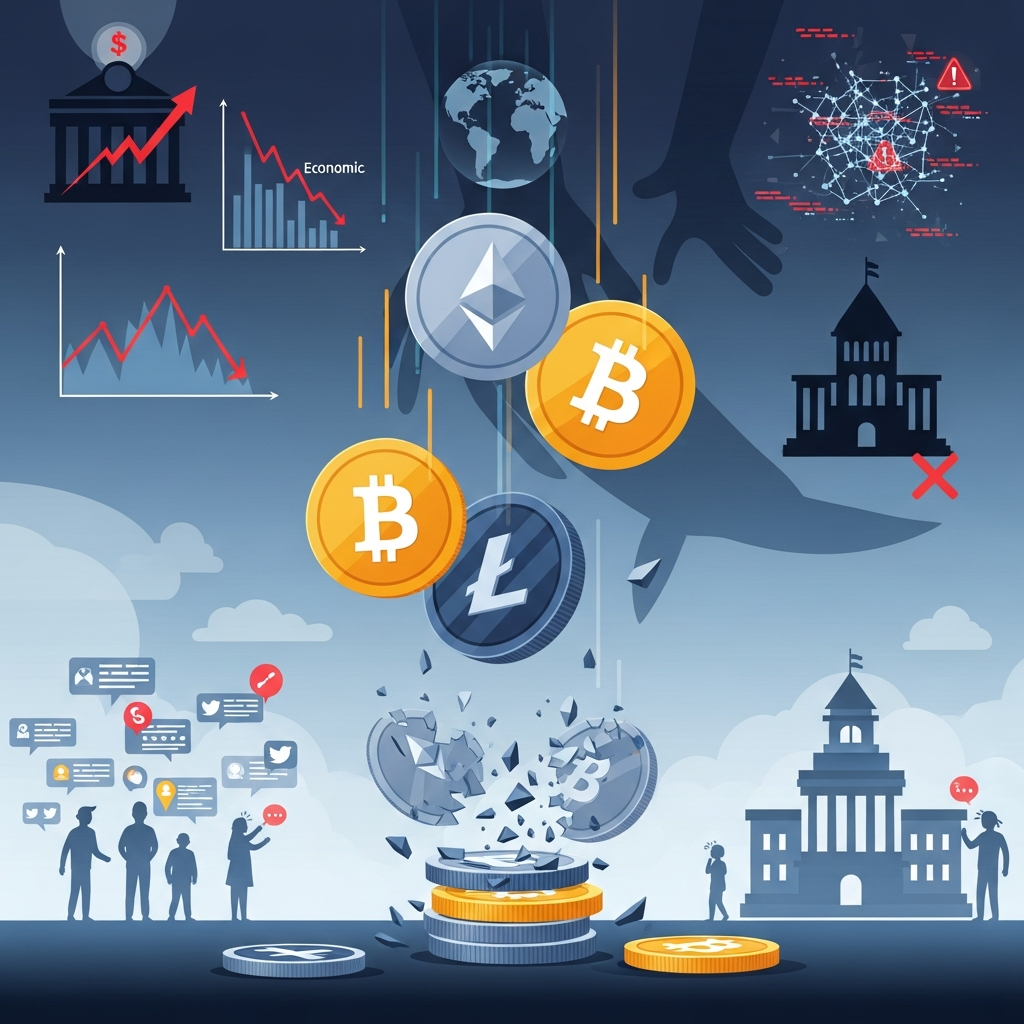 仮想通貨が暴落する主な原因とは?